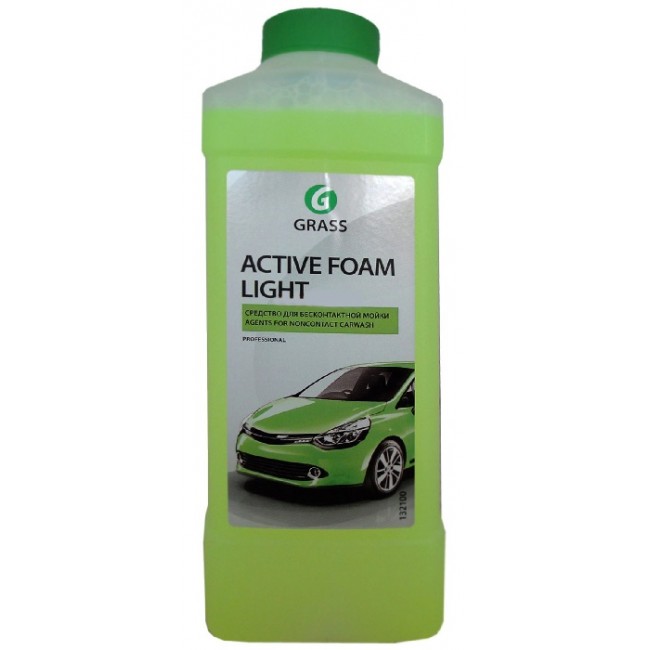 Активный шампунь для бесконтактной мойки. Автошампунь "grass" "Active Foam Light" для бесконтакт.мойки концентр. ( 1 Кг) (132100). 132100 Бесконтактная мойка "Active Foam Light", 1л. Grass Active Foam Light 1л. Шампунь д/бесконт.мойки grass ACTIVLIGHT 1л.132100.