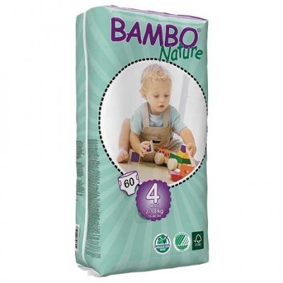 Bambo Nature Подгузник для детей  Maxi 4 7-18 кг 60 шт. (310144)