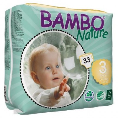 Bambo Nature Подгузник для детей Midi 3  5-9 кг 33 шт. (310133)