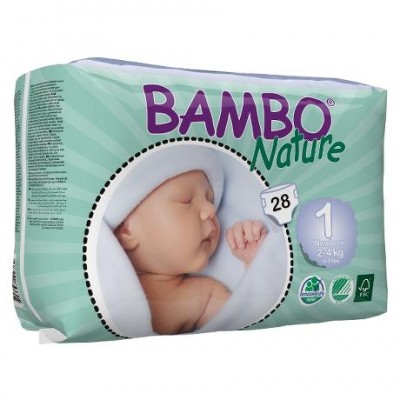 Bambo Nature Подгузник для детей Newborn 1  2-4 кг 28 шт. (310131)