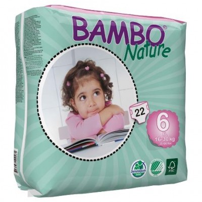 Bambo Nature Подгузник для детей ) XL-Plus 6 (16-30 кг) 22 шт. (310136)