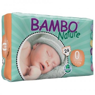 Bambo Nature Подгузники для детей Premature 0 (1-3 кг) 24 шт. (310130)