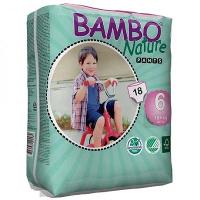 Bambo Nature Подгузники трусики для детей  Pants XL6, 18+ кг, 18 шт. (310139)