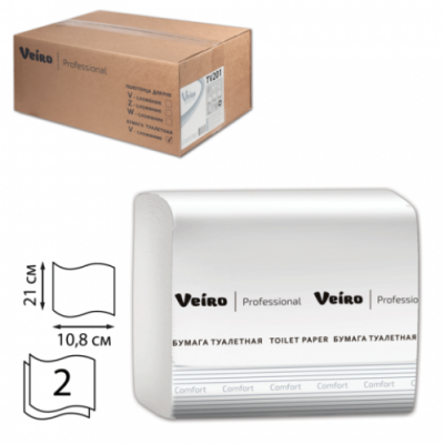 Листовая туалетная бумага Veiro Professional Comfort TV201