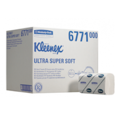 Полотенца бумажные для рук Kimberly-Clark Kleenex Ultra, в пачке Сверхмягкие, 6771