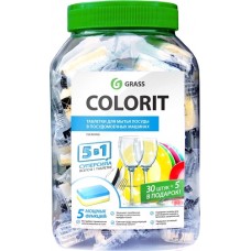 Таблетки для посудомоечных машин "Colorit" 5 в 1 213000 в банке 35 штук