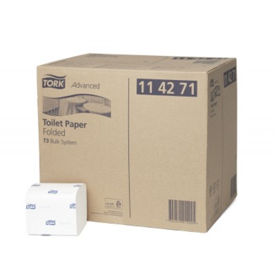 Бумага туалетная листовая Tork Advanced, система T3, 114271