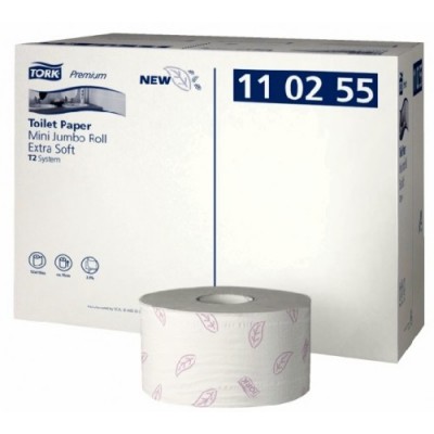 Бумага туалетная Tork Premium в мини-рулонах ультрамягкая, трехслойная, система T2, 110255
