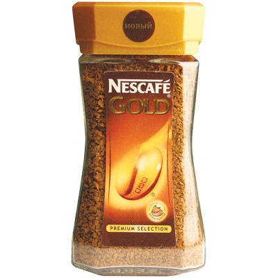 Кофе растворимый Nescafe Gold, 95г, стеклянная банка